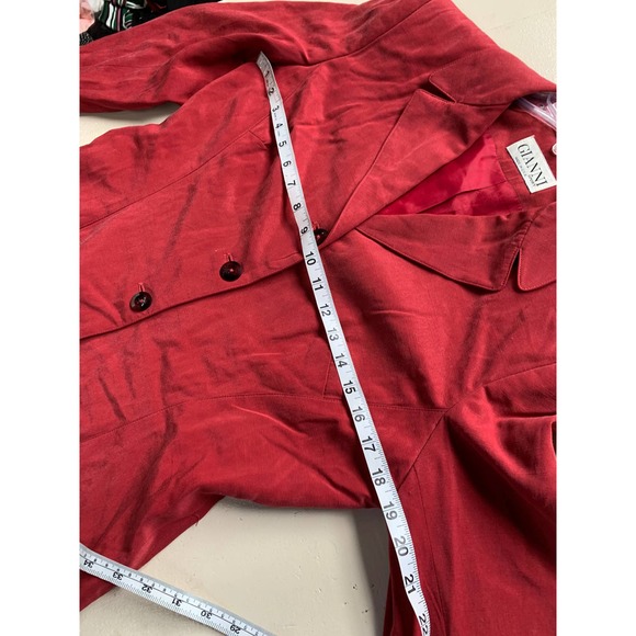GIANNI Sport Blazer Womens 6 Vintage Red Three-Button Long Sleeve Jacket - Picture 4 of 5